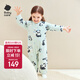babycare寶寶連體衣秋冬加絨新生兒爬服滿(mǎn)月嬰兒衣服 抱抱熊貓 66cm