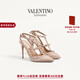 華倫天奴VALENTINO[禮物]女士 ROCKSTUD 漆皮鉚釘高跟鞋 裸粉色 37
