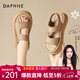 達芙妮（DAPHNE）涼鞋女運動(dòng)夏季厚底英倫風(fēng)百搭外穿一腳蹬露趾2025新款 杏色 35 標準碼