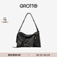 GROTTO個(gè)樂(lè )新款SoftCollar保齡球包單肩包小中號通勤斜挎包新年禮物 經(jīng)典黑M 古金