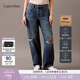 Calvin KleinJeans四季款女士美式潮流復古ck純棉寬松慵懶松弛感破洞牛仔褲 VSI-牛仔藍 27