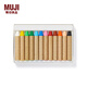 MUJI MUJI  可用水擦拭蠟筆 畫(huà)具畫(huà)筆可擦油畫(huà)棒水溶性 NFB20A2A 12色
