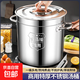 加厚不銹鋼桶圓桶帶蓋湯鍋商用燒水桶湯桶家用鹵肉桶鹵鍋電磁爐用 【加厚湯桶】高度35/直徑 35cm 一桶多用丨熬燉煮鹵丨不挑爐具