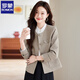 羅蒙（ROMON）小香風(fēng)外套女春秋季2025秋裝新款時(shí)尚氣質(zhì)短款西裝高級感女士上衣 卡其色外套 S