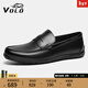 VOLO犀牛男鞋豆豆鞋男士商務(wù)休閑皮鞋真皮透氣一腳蹬便士樂(lè )福鞋 黑色 【防水小牛皮】 40