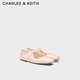 CHARLES&KEITH26春季新品絲帶方頭平底瑪麗珍鞋單鞋生日禮物CK1-70381197 CK1-70381197-1Nude肉色 36 （230）