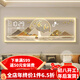 守燈人沙發(fā)背景墻裝飾畫(huà)鐘表掛鐘客廳墻掛畫(huà)2025新款山水時(shí)鐘壁畫(huà) 家和萬(wàn)事興A 160*55畫(huà)帶燈插電+插電電子屏
