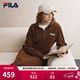 FILA 斐樂(lè )官方連衣裙年秋季新品長(cháng)款連帽打底衛衣長(cháng)裙子 復古咖-DK L 170/88A/L