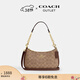 蔻馳（COACH）【禮物】奧萊女士女包經(jīng)典標志老花TERI單肩斜挎包麻將包 IM/棕黃色/棕色