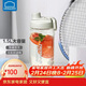 樂(lè )扣樂(lè )扣（LOCK&LOCK）大容量水杯tritan運動(dòng)搖搖杯便攜提手水壺男女塑料杯子1.5L灰色