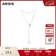 Arsis純真年代復古OT扣長(cháng)項鏈法式原創(chuàng  )時(shí)尚簡(jiǎn)約項鏈毛衣鏈送女友禮物 復古OT扣長(cháng)項鏈