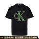 Calvin Klein男裝CK 男士時(shí)尚潮流休閑短袖T恤 11863情人節禮物 黑色 M