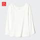 優(yōu)衣庫女裝HEATTECH U領(lǐng)T恤/8分袖保暖衣478934 485810 485810/00白色 S