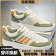 男鞋2025秋冬季新款透氣跑步運動(dòng)鞋男士潮流板鞋男百搭休閑鞋子男 AD522米色【皮面】 43