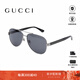 古馳（GUCCI）男士墨鏡偏光飛行員葉經(jīng)理同款開(kāi)車(chē)遮陽(yáng)蛤蟆鏡太陽(yáng)鏡送禮GG0528S GG0528S-007（常戶(hù)外戴偏光款）
