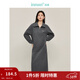 茵曼（INMAN）polo領(lǐng)半拉鏈衛衣連衣裙2025春秋女裝新品套頭落肩長(cháng)款針織裙 淡雅灰 L