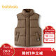 巴拉巴拉童裝兒童輕薄羽絨馬甲背心男童女童秋冬上衣三防時(shí)尚舒適 胡桃棕51002-白鴨絨 110 充絨量44g