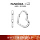 潘多拉（PANDORA）[新年禮物]不對稱(chēng)心形耳環(huán)時(shí)尚單品簡(jiǎn)約時(shí)髦生日禮物送女友 不對稱(chēng)心形耳環(huán) 均碼