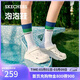 斯凱奇（Skechers）洞洞鞋女士秋季涼拖鞋泡泡鞋厚底增高外穿沙灘鞋踩屎感