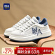 海瀾之家（HLA）男鞋春夏時(shí)尚小白鞋子男款百搭休閑板鞋HAABXM3DFH370 白藍色42