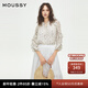 moussy 新品法式田園風(fēng)碎花雪紡長(cháng)袖襯衫女028ISA30-3131 花紋白色 均碼