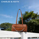 CHARLES&KEITH26春季新品休閑學(xué)院風(fēng)鏈條單肩腋下包女神節生日禮物CK2-20671897 Distressed Tan復古鞣褐 M