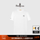 比音勒芬【親膚舒適】夏季男士上衣簡(jiǎn)約休閑純色圓領(lǐng)短袖T恤都市高級感 28米白色 2XL （115）