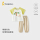 童泰（TONGTAI）嬰兒短袖套裝夏季純棉寶寶衣服男女童外出上衣長(cháng)褲童裝黃色80cm