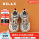 百麗（Belle）星河軌跡潮酷老爹鞋女商場(chǎng)款厚底增高休閑鞋E4P1DCM5 棕色 37
