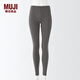 MUJI MUJI 女式 彈力 天竺編織 十分長(cháng)收腿褲 DGA31C2A 打底褲 卡其米色 S