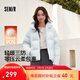 森馬（Semir）羽絨服女90絨子短款輕暖三防可愛(ài)花苞帽2025冬新款立體防風(fēng)外套 【正肩顯瘦廓形】粉藍80081 L