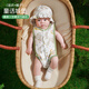 evebaby嬰兒衣服夏季竹棉艾草紗布包屁衣男女寶寶連體哈衣新生嬰幼兒睡衣 童話(huà)城堡(衣帽2件套) 73cm