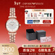 EMPORIO ARMANI阿瑪尼手表女士滿(mǎn)天星石英時(shí)尚鑲鉆腕表情人節禮物歐美表AR11244