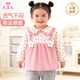 9i9寶寶吃飯罩衣外穿防水長(cháng)袖幼兒園畫(huà)畫(huà)衣兒童反穿衣公主A129