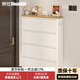 帥仕（shuaishi）鋼制鞋柜窄鞋架門(mén)口入戶(hù)柜超薄翻斗鞋子收納柜一體靠墻玄關(guān)儲物柜 【升級第三代0.6mm】4層80長(cháng)