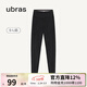 ubras仿牛仔高腰收腹加絨打底褲女保暖時(shí)尚高彈可外穿 黑色平腰款 1條 M