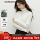紅袖（hopeshow）軟糯打底針織衫2025冬季新款女裝【天衣無(wú)縫】長(cháng)袖高領(lǐng)百搭上衣 本白001 M