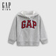 蓋璞（GAP）男女幼童2026春季新款logo毛圈寬松連帽衫兒童裝衛衣860963