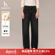 哈吉斯（HAZZYS）女裝 秋季款女士【PHIZ系列】純棉直筒水洗時(shí)尚牛仔褲女 黑色BK 36 (155/68A 36)