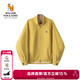 William fox&sons威廉?？怂箯凸艑捤尚蓍e時(shí)裝立體袖撞色格子立領(lǐng)哈靈頓夾克外套潮 檸檬黃 M /48