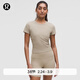 lululemon丨All It Takes 女士運動(dòng) T 恤 *羅紋 Nulu?芯吸 LW3GV0S 橡木棕 XS /4