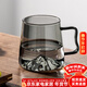 鑫尚銘 玻璃水杯茶杯大容量耐高溫創(chuàng  )意山形喝水杯辦公室帶把手涼水杯 （觀(guān)山杯底）與山杯 500ml