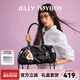 JellyToyboy女包JTB極光2.0.新款牛皮托特包機車(chē)風(fēng)包包大容量斜挎單肩包 黑色