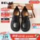 百麗（Belle）復古方扣羊皮樂(lè )福鞋女2026春新商場(chǎng)同款便士樂(lè )福鞋F1E1DAM6 黑色 36 (230mm)