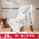 十月結晶嬰兒浴巾純棉紗布初生新生兒超柔吸水寶寶兒童大毛巾方巾 6層連帽浴巾 海洋精靈（90*90cm）