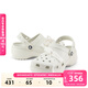 卡駱馳（CROCS）經(jīng)典珍珠蕾絲云朵洞洞鞋時(shí)尚百搭|211540 亞麻色-0HZ 36 /37(230mm)