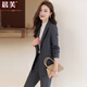 晨芙職業(yè)裝西裝套裝女春秋氣質(zhì)女神范西服外套正裝商務(wù)酒店前臺工作服 (常規)9920灰色外套+長(cháng)褲 L 建議100-110斤