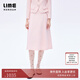 LIME【吉娜同款】朗姿/萊茵小香風(fēng)Amanda套裝赫本風(fēng)上衣高腰裙新款 淡粉色半裙(散擺)1批次 M