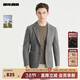 利郎綿羊毛西裝外套男秋季2025新品毛料西服上衣商務(wù)休閑男士單西 灰咖（24QDX111SA） 175A