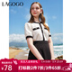 LAGOGO法式提花肌理小香風(fēng)上衣女拉谷谷夏季新款簡(jiǎn)約氣質(zhì)短袖T恤 白黑(VW) M